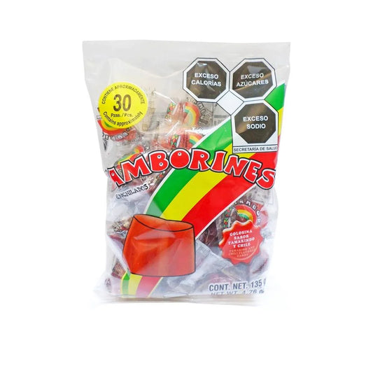 Golosina Tamborines enchilados 30 pzas