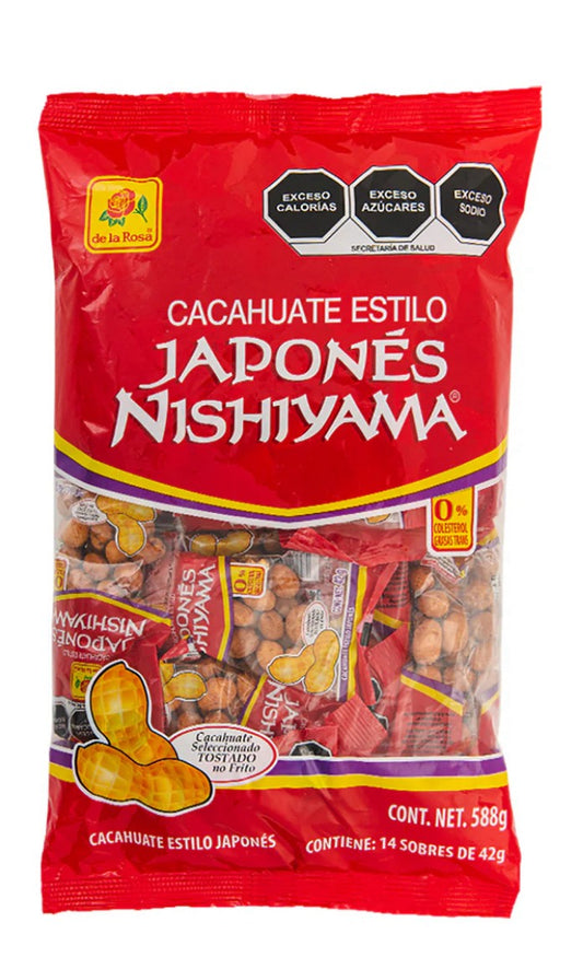 Cacahuate Japonés Nishiyama, 14 piezas de 42 gramos