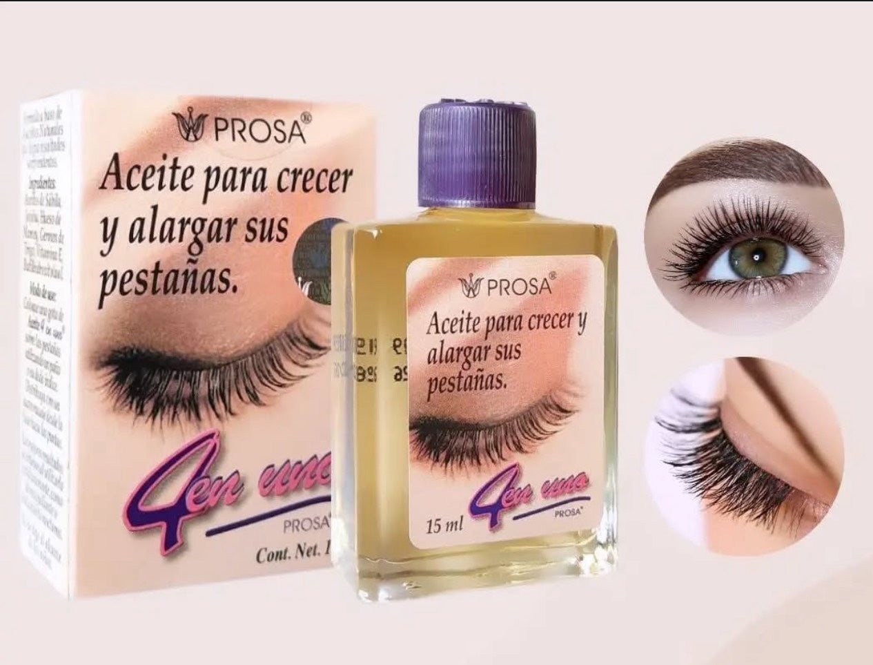 Aceite Para Crecer y Alargar Pestañas Prosa 15 ml