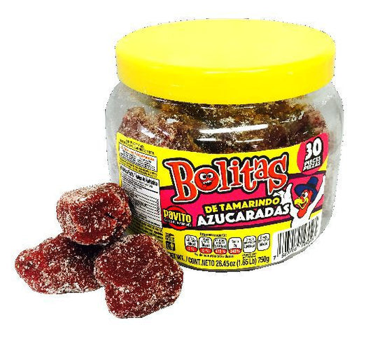 BOLITAS DE TAMARINDO NATURAL CON AZUCAR.