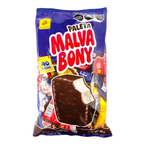 Paleta Malva Bony MIX bolsa con 40 piezas