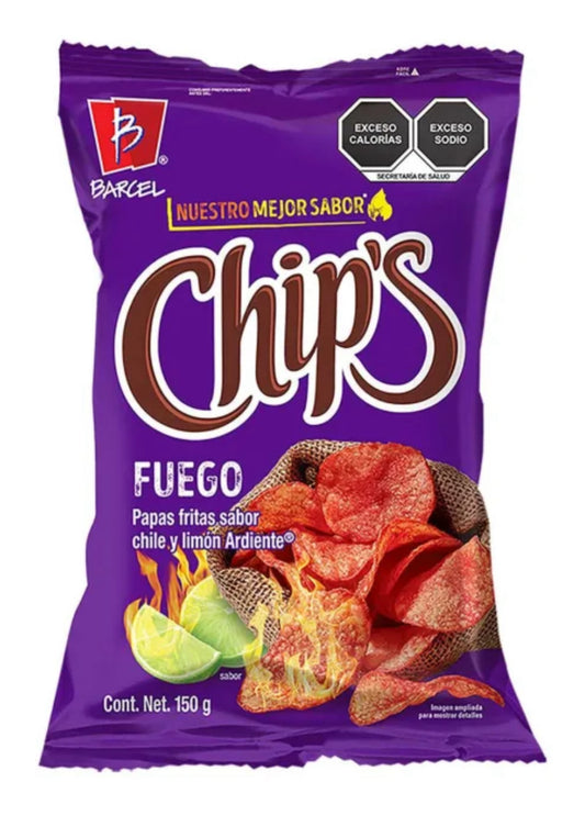 Barcel CHIPS FUEGO SABOR LIMON 160M GRAMOS