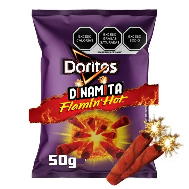Botana Doritos Dinamita Flamin' Hot sabor queso chile y limón 50 g