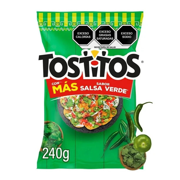 Nachos Tostitos sabor salsa verde 62 GR