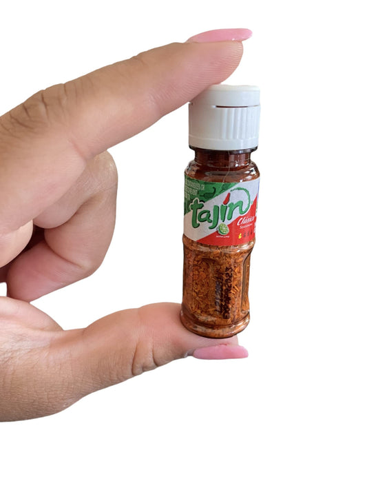 (Paquete de 10) Condimento Tajín Clásico, Condimento Mexicano de Chile Lima, Mini Botellas Tajin de 0.35 oz