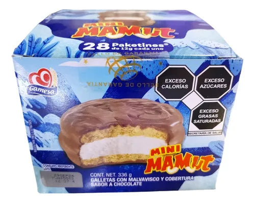 Mini Mamut Gamesa Galletas Con Malvavisco 28 Piezas